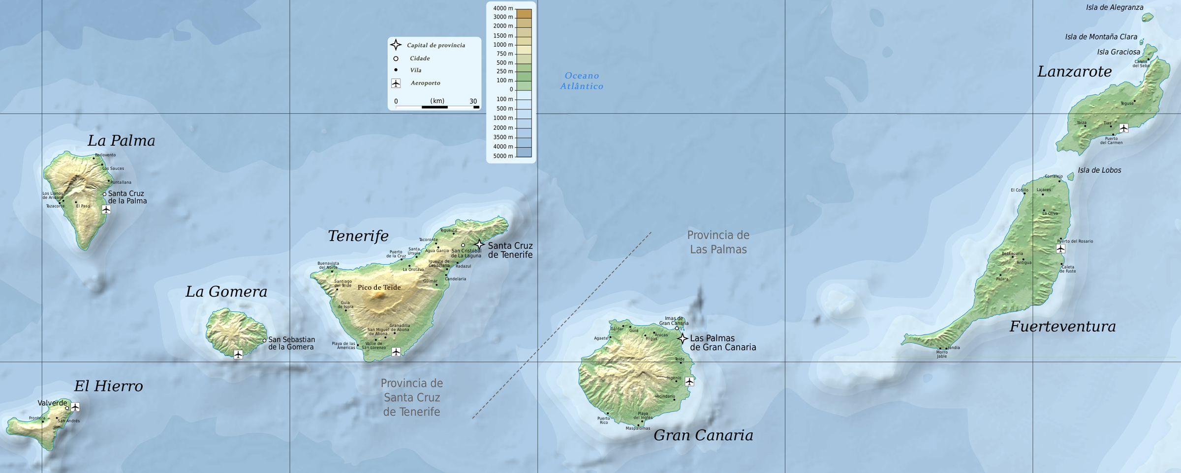 Mapa Ilhas Canarias