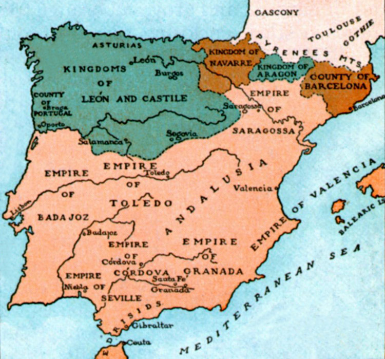 Mapa Histórico da Espanha