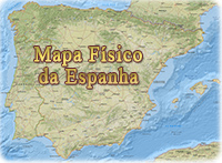 Mapa fisico Espanha